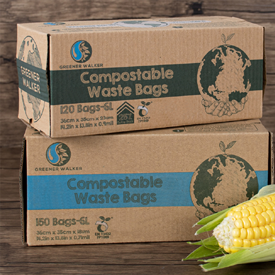 Wholesale Customzied LOGO/ Printed Pattern Plant Starch trash bag