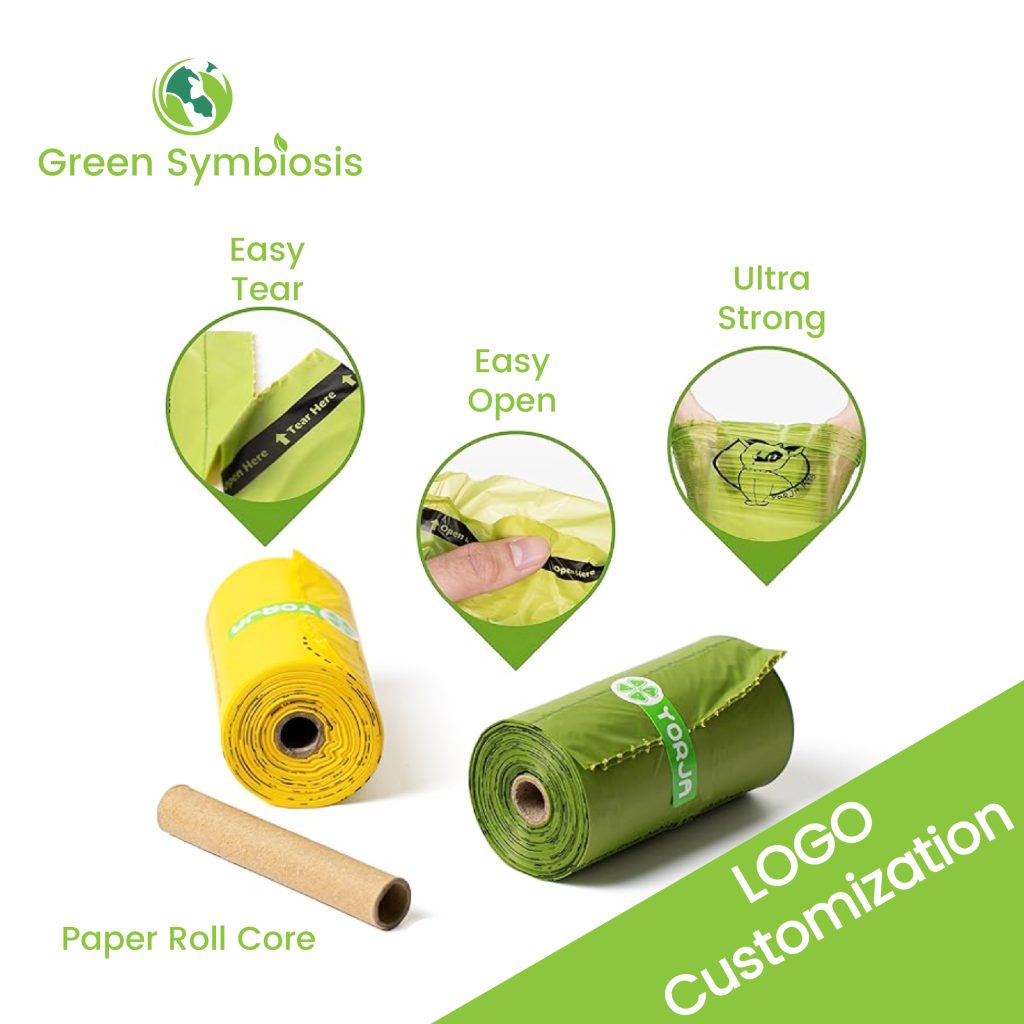 Customized Color/Logo for Compostable and Biodegradable Pet Waste Bag